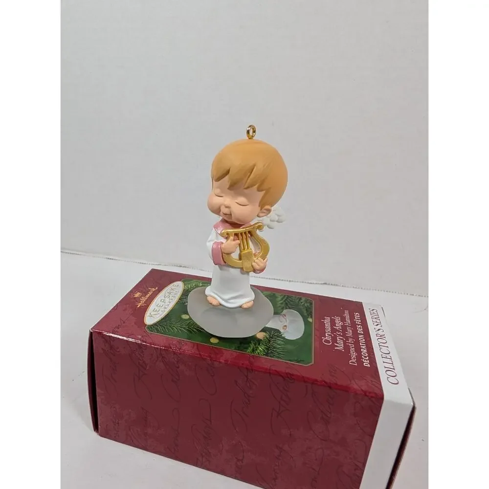 Vintage Hallmark Christmas Ornament Chrysantha Mary's Angel Box Collector Series